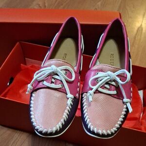 Robert Zur Women's Pink and Purple Moccasins